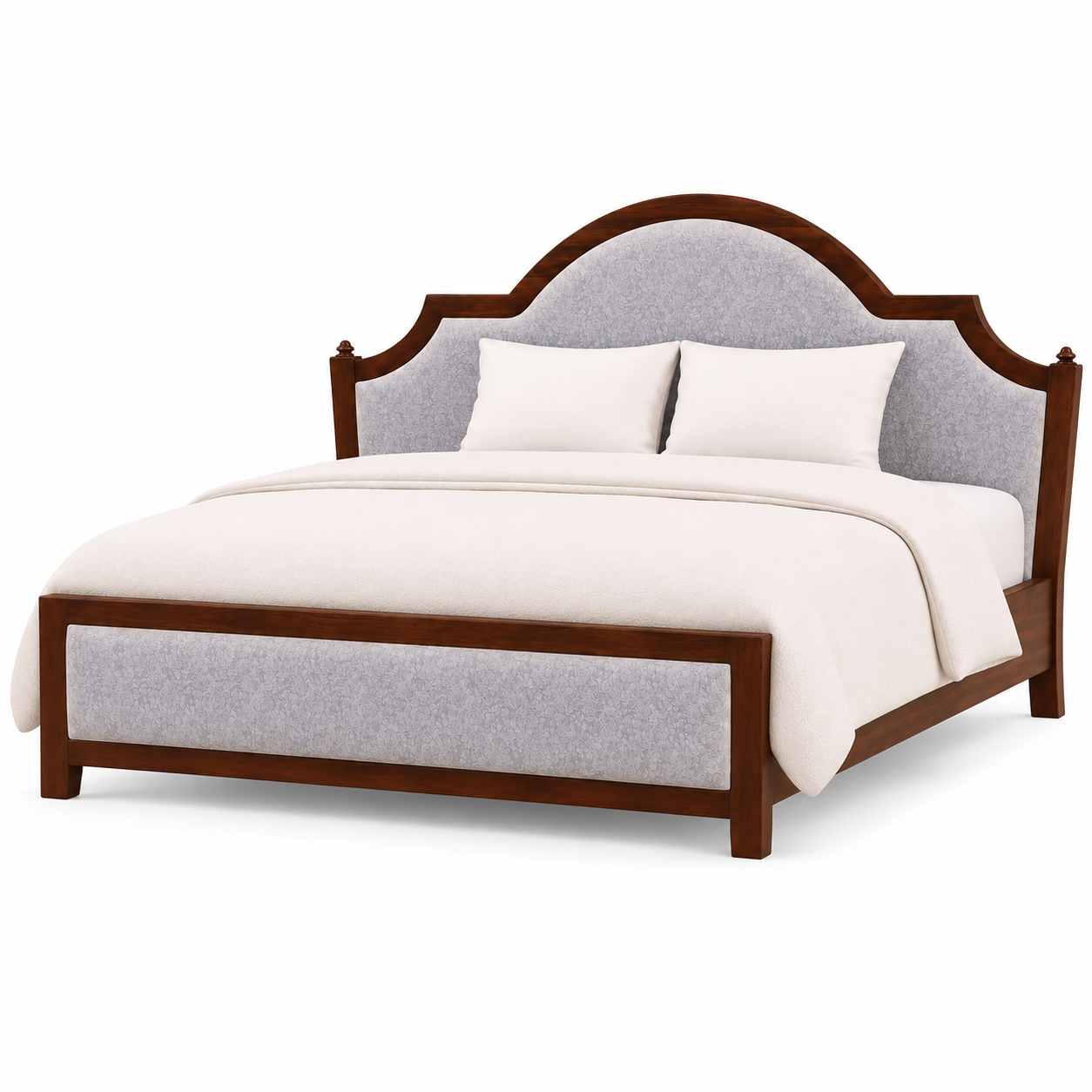 Modern Upholstered Solid Wood Bed Frame