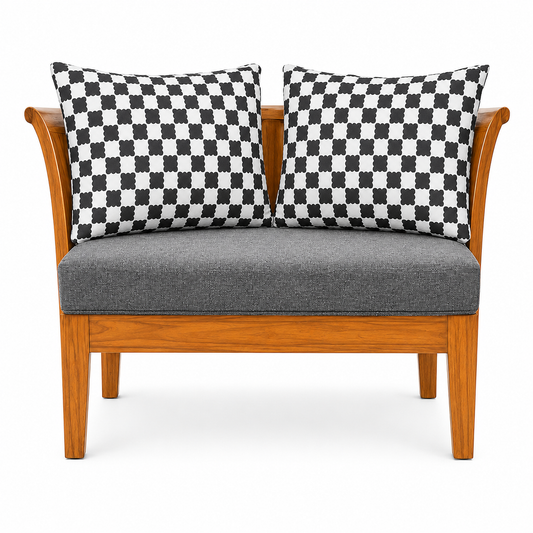 Solid Wood Corner Accent Chair