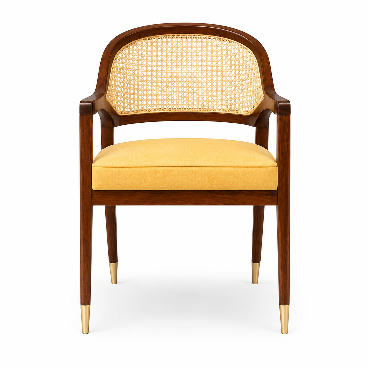 Solid Wood Cane Dining Chair