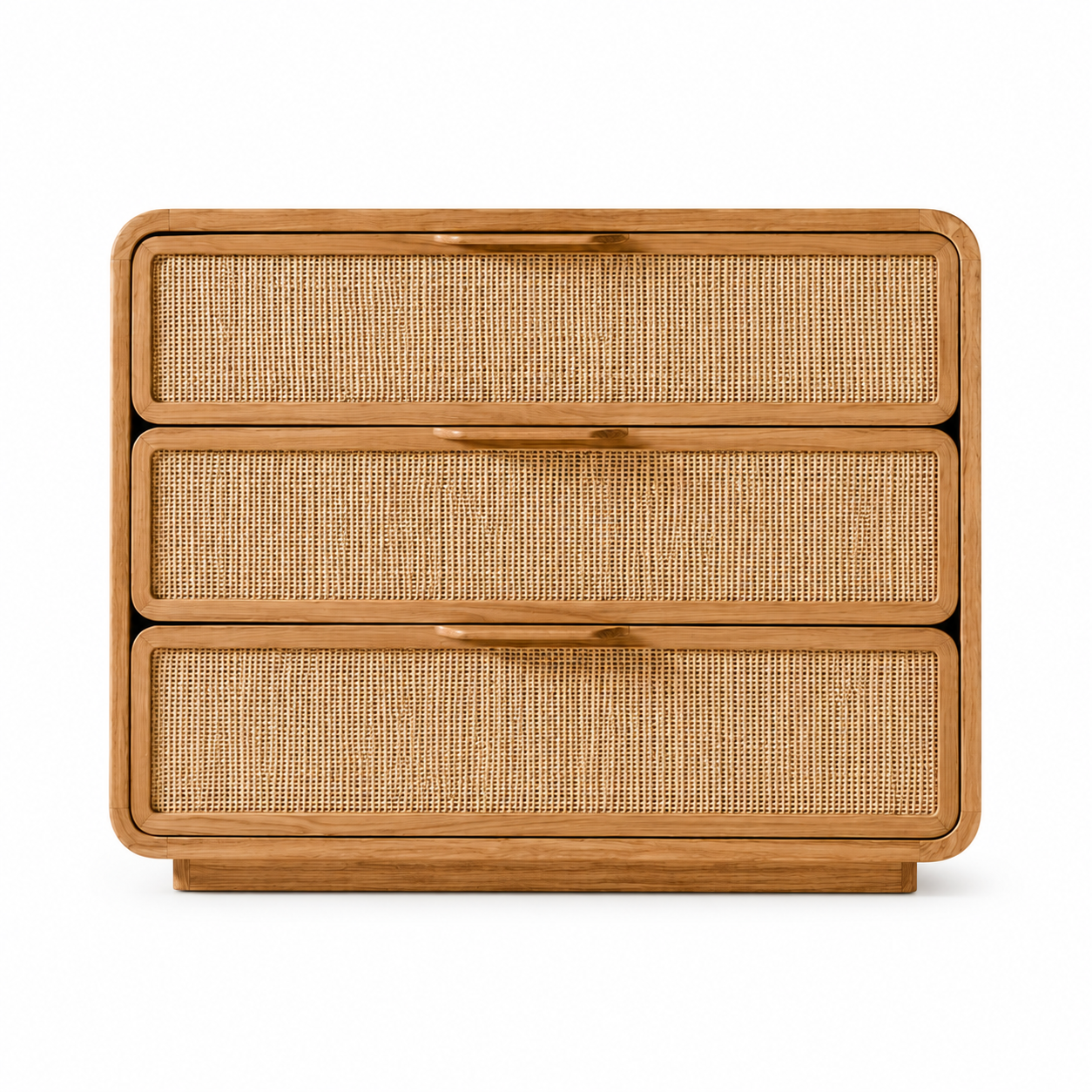 Poppy Cane 3-Drawer Nightstand