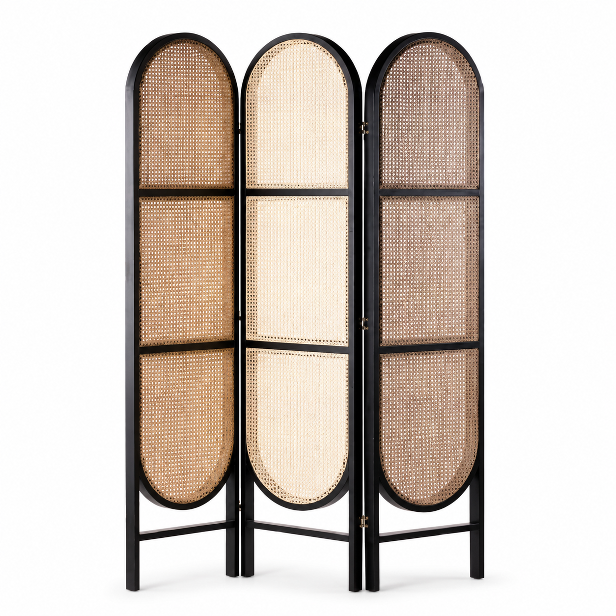 Solid Ash Wood Cane Room Divider