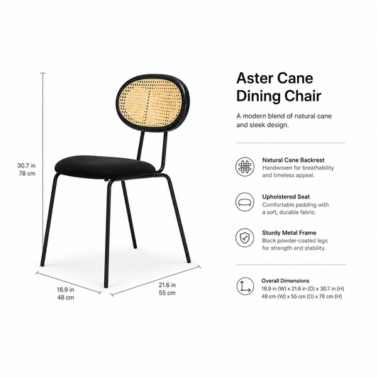 Solid Wood & Natural Rattan Accent Chair