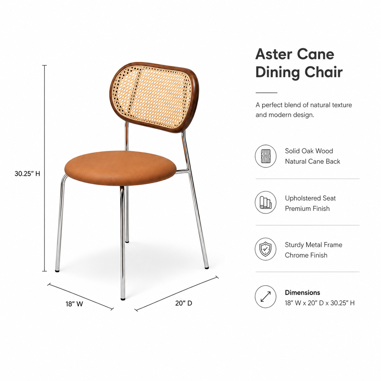 Aster Cane Dining Chair