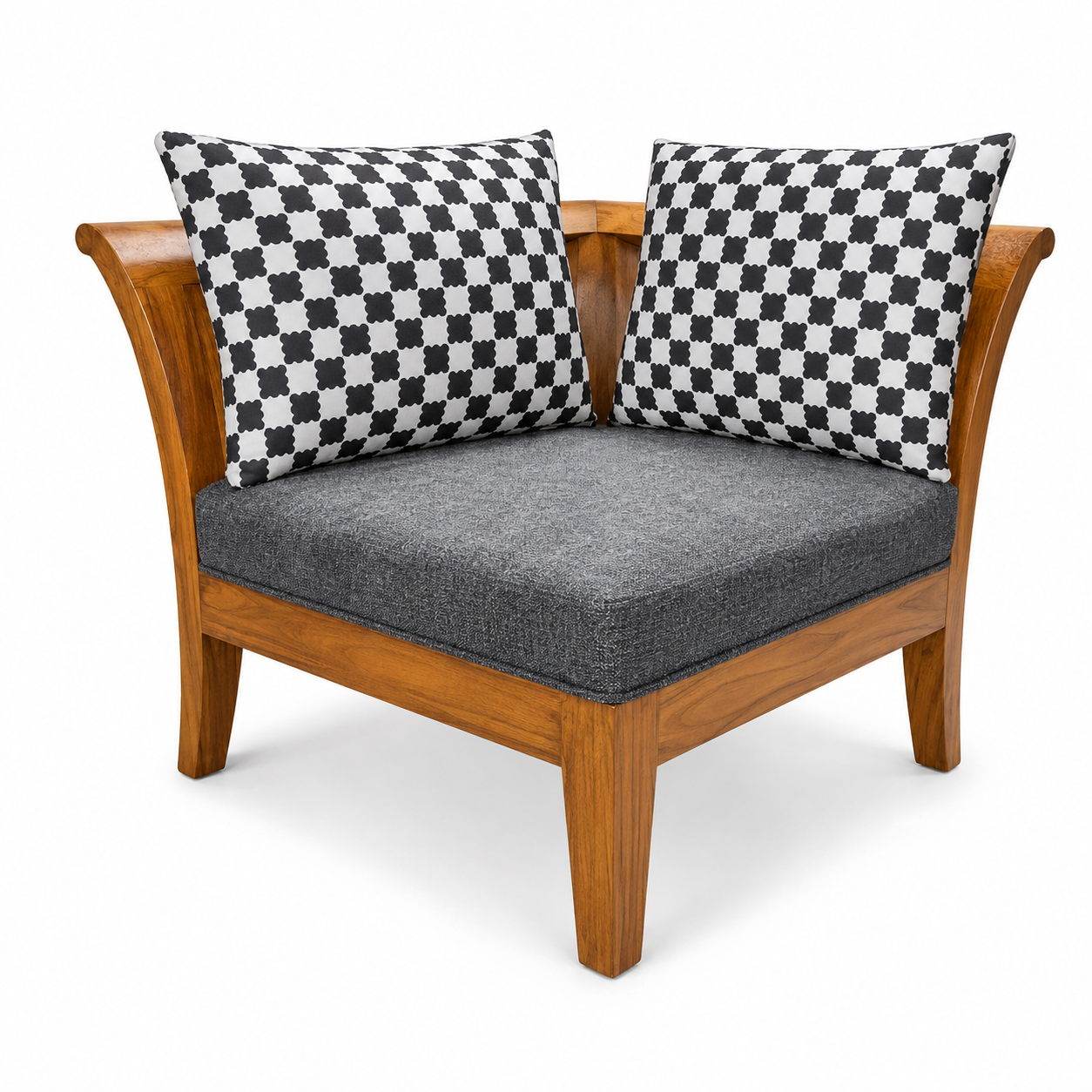 Solid Wood Corner Accent Chair