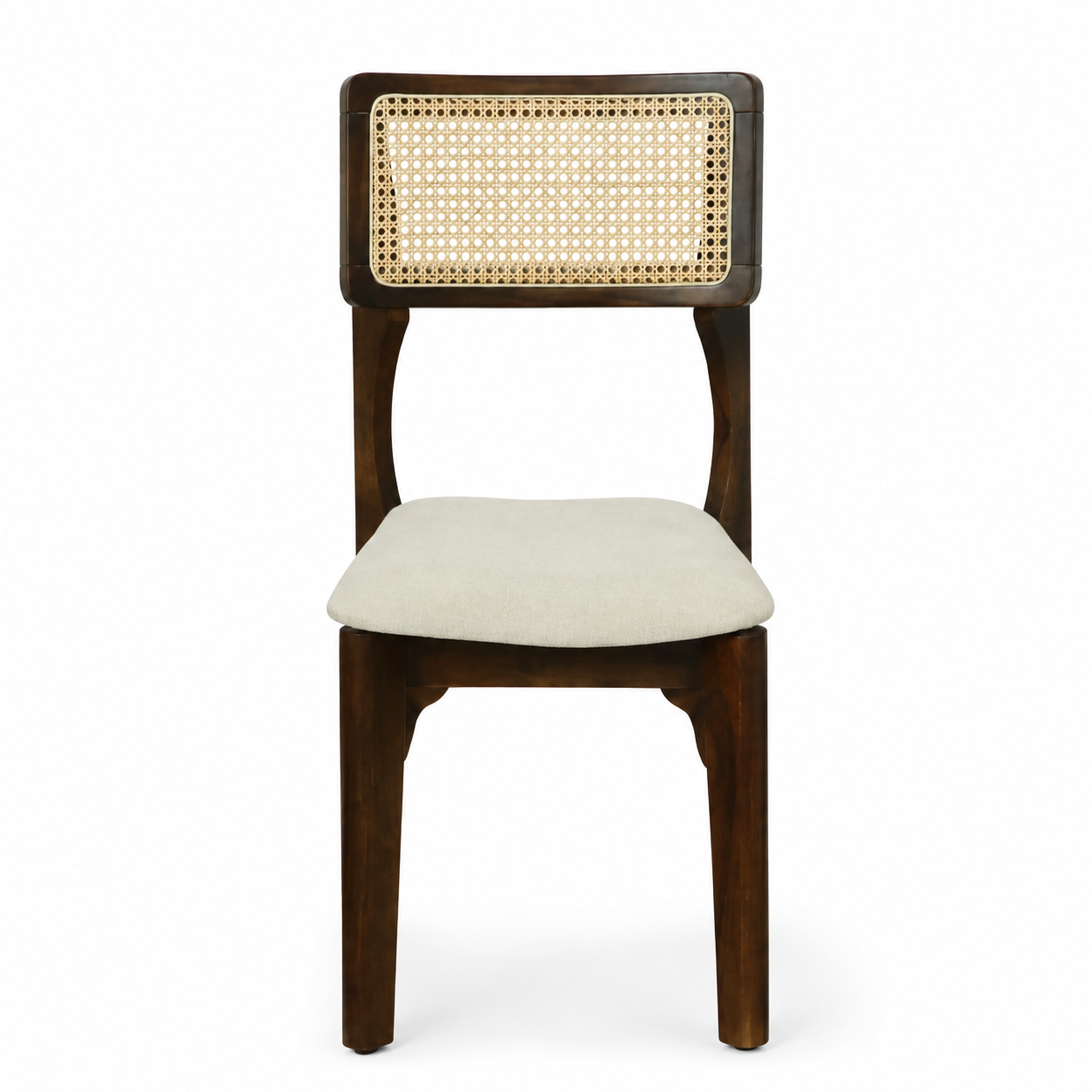 Solid Wood Cane Back Dining Chair