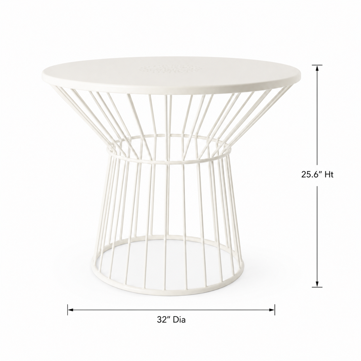 Contemporary Round Metal Side Table