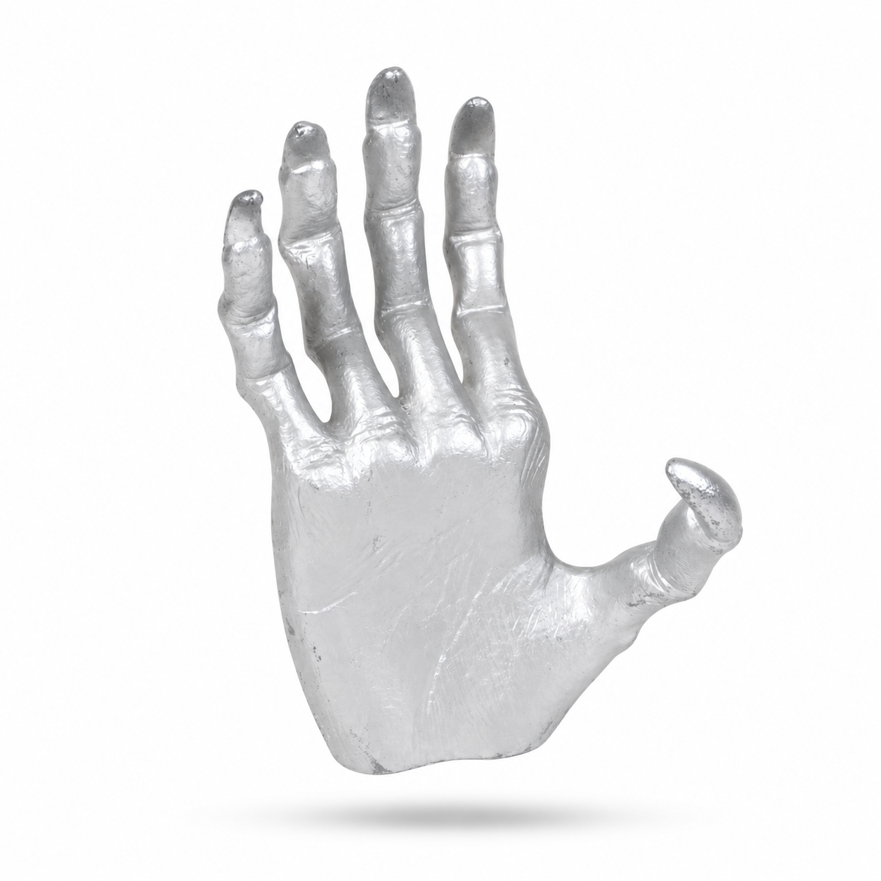 Silver Skeleton Hand Decor Accent