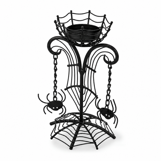 Halloween Spider Web Candle Holder Stand