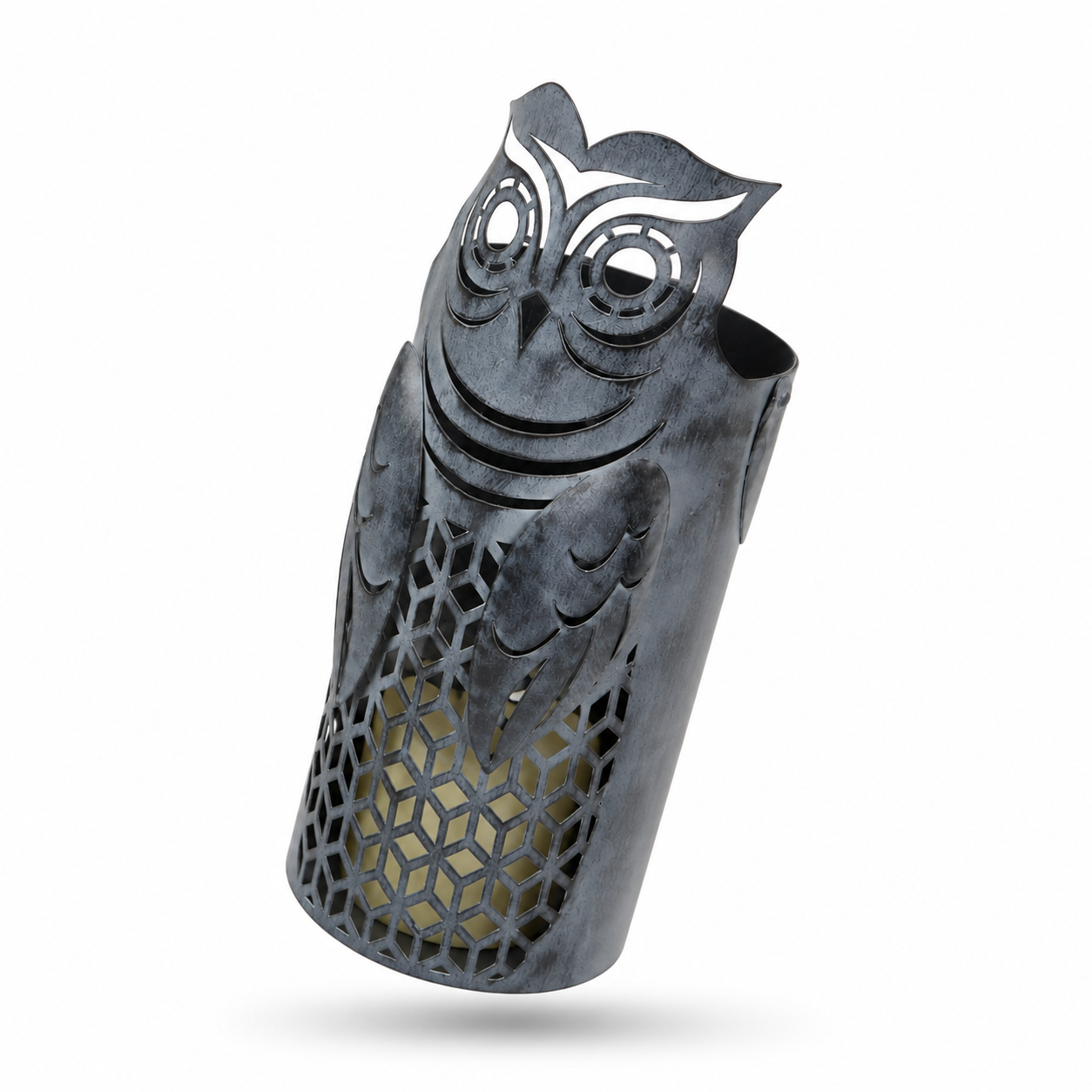 Decorative Owl Metal Lantern Candle Holder