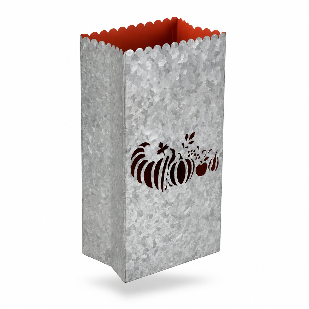 Galvanized Metal Halloween Luminary Lantern Bag