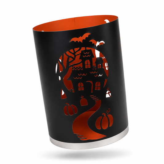 Black Metal Haunted House Halloween Lantern