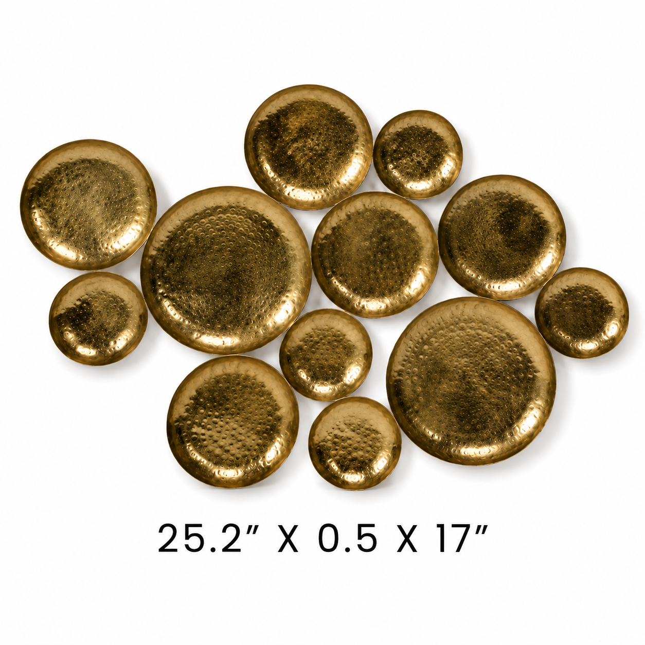 Gold Hammered Disc Wall Sculpture