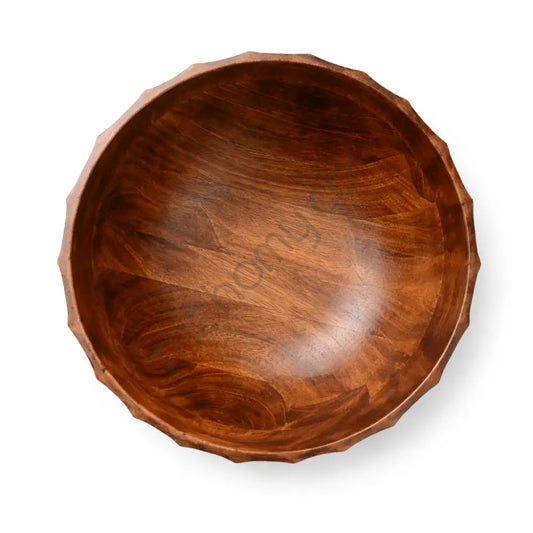 Handcrafted Wooden Serving Bowl – Decorative Wood Salad Bowl - Wooden Bowl