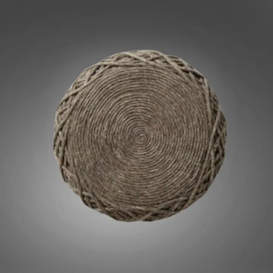 Handwoven Rope Pouf Ottoman – Pouf for Living Room Seating - Poufs