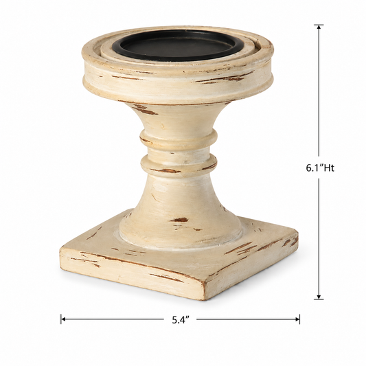 Vintage Farmhouse Pillar Candle Stand