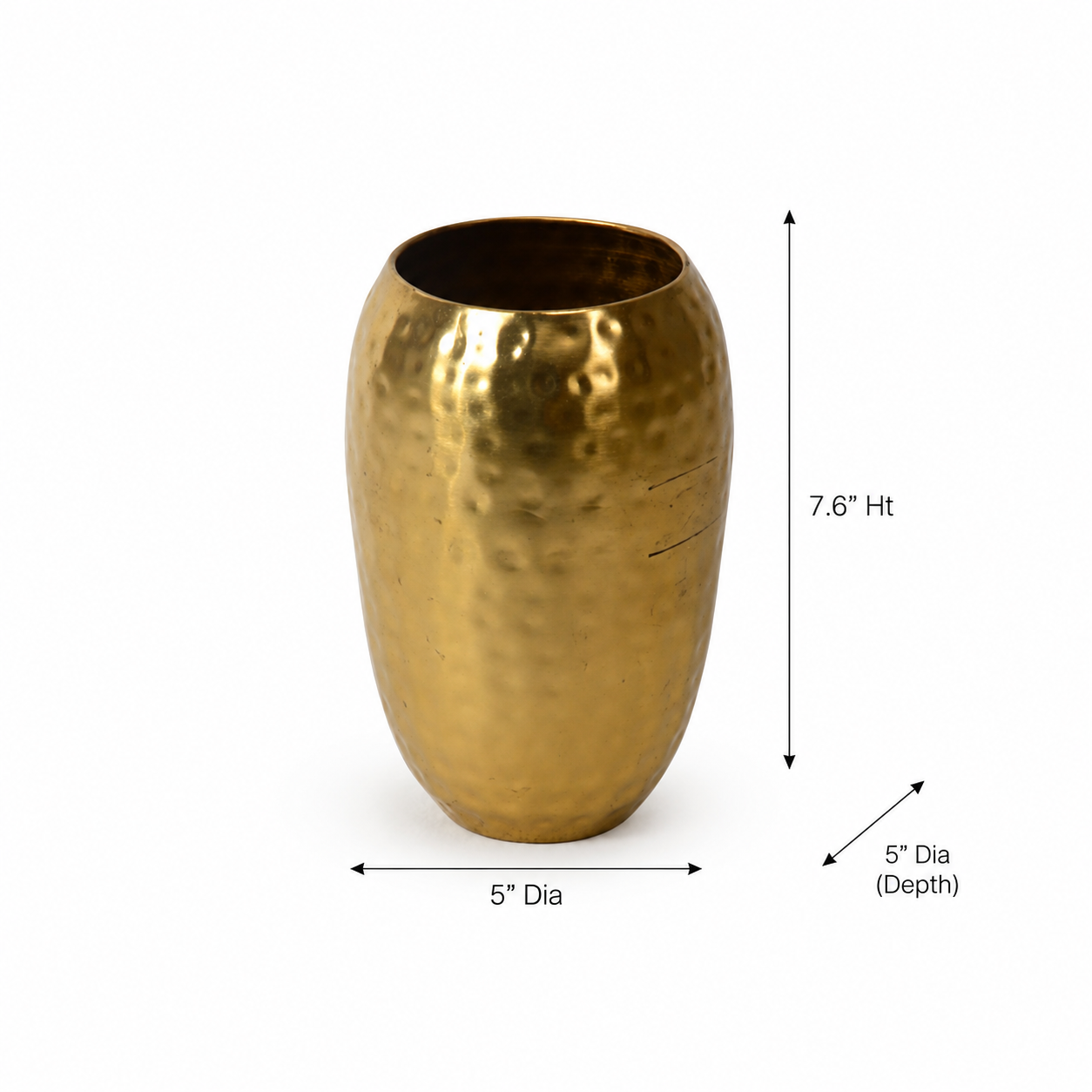 Hammered Gold Vase