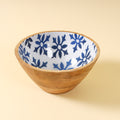 Handmade Wooden Serving Bowl with Ceramic Interior - Serving Bowl