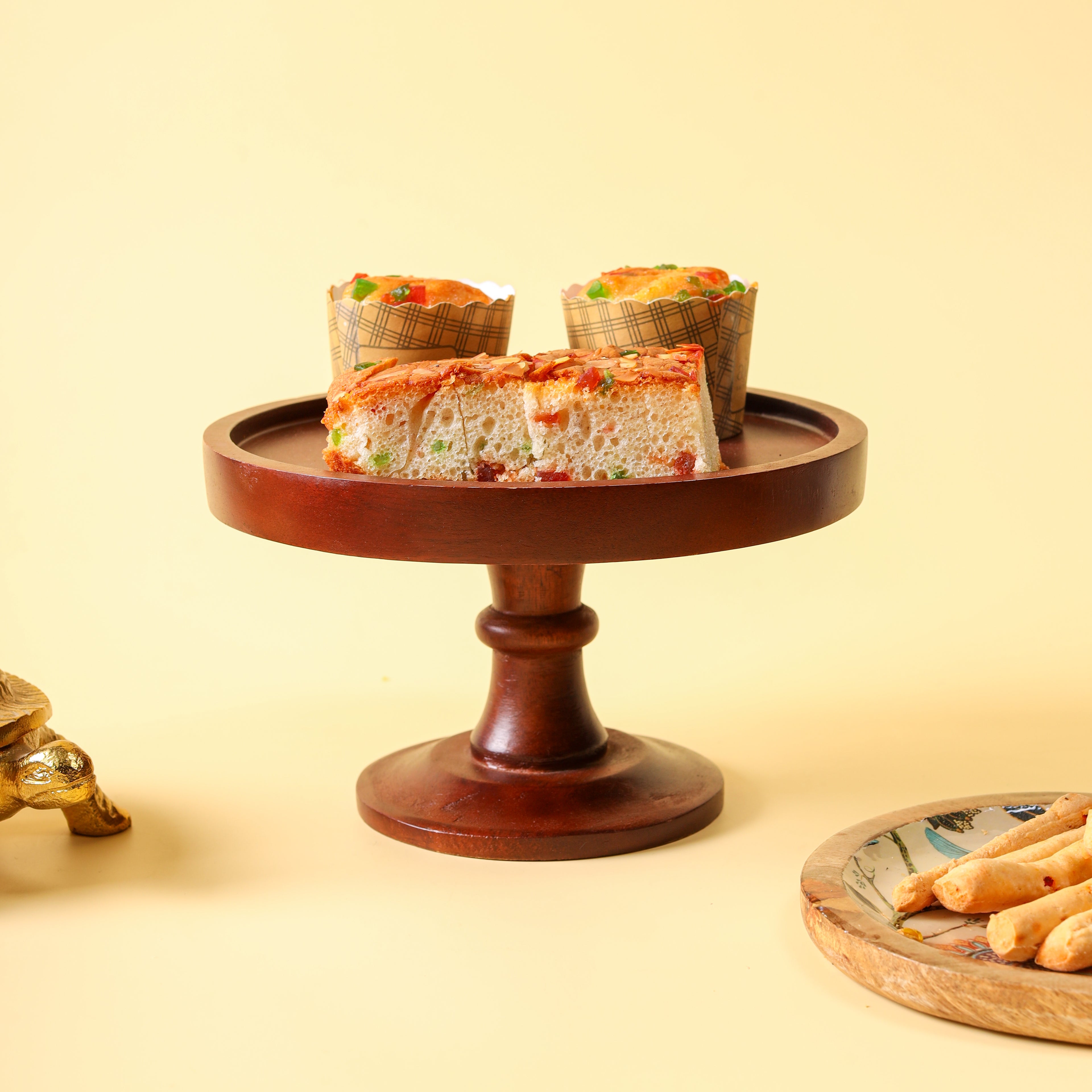 Wooden Delight Premium Bakery Treat Platter | Luxury Baked Goods Gift Items