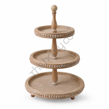 3 Tier Wooden Serving Tray Stand | Decorative Serving Tray - Stands