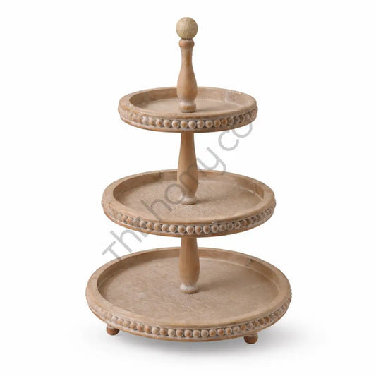 3 Tier Wooden Serving Tray Stand | Decorative Serving Tray - Stands
