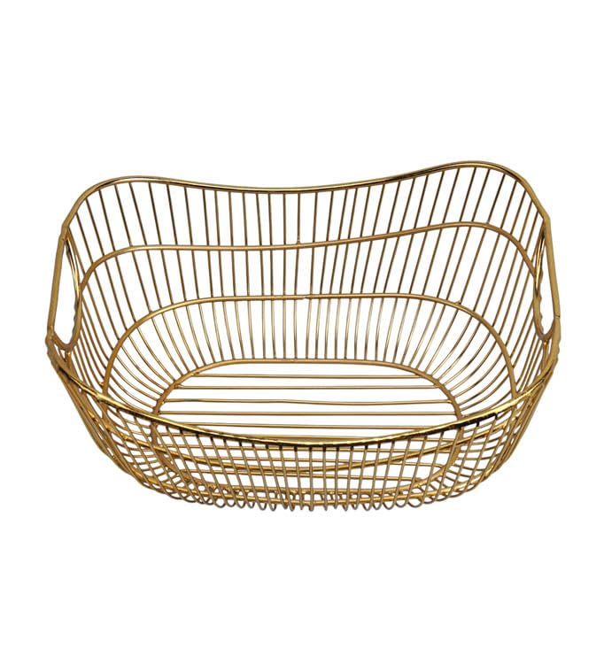 Decorative Metal Wire Basket | Stylish Home Storage Organizer