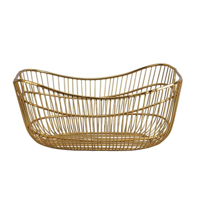 Decorative Metal Wire Basket | Stylish Home Storage Organizer