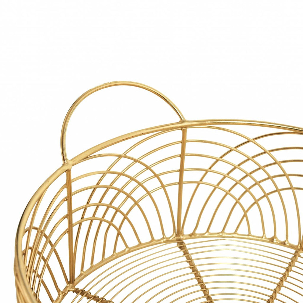 Round Metal Wire Fruit & Vegetable Basket | Kitchen Counter Organizer