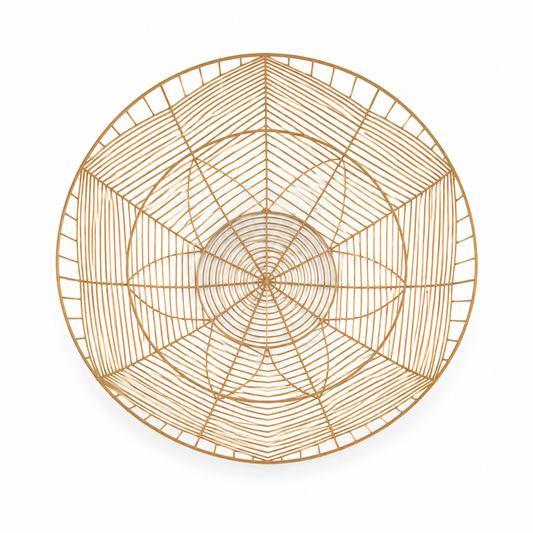 Large Gold Metal Wire Basket