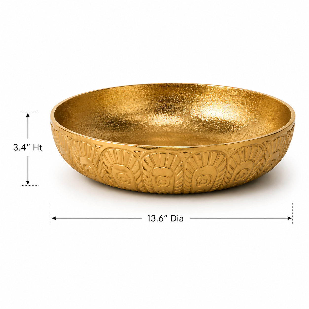 Metal Centerpiece Serving Bowl