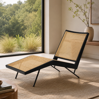 Aster Cane Chaise Lounge Chair