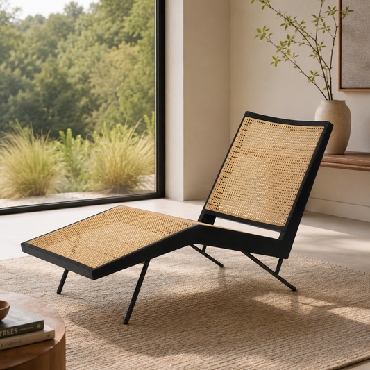 Aster Cane Chaise Lounge Chair