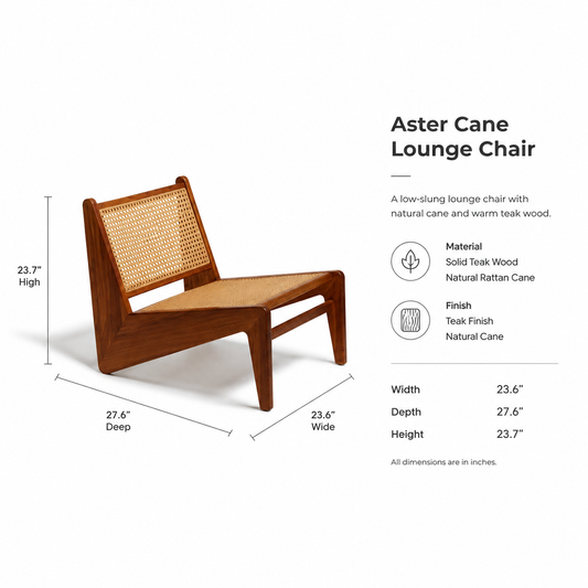 Aster Cane Lounge Chair