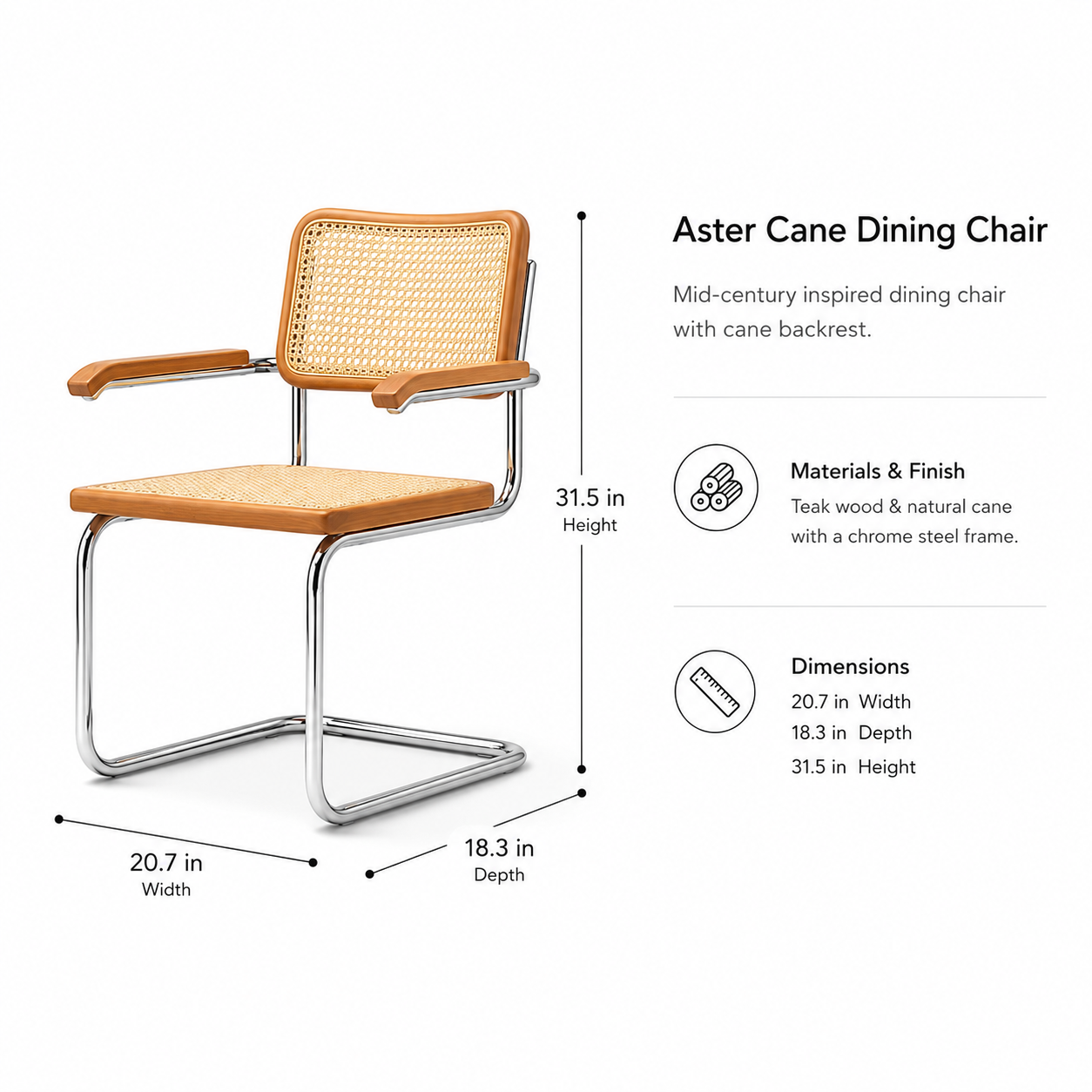Aster Cane Occasional Chair