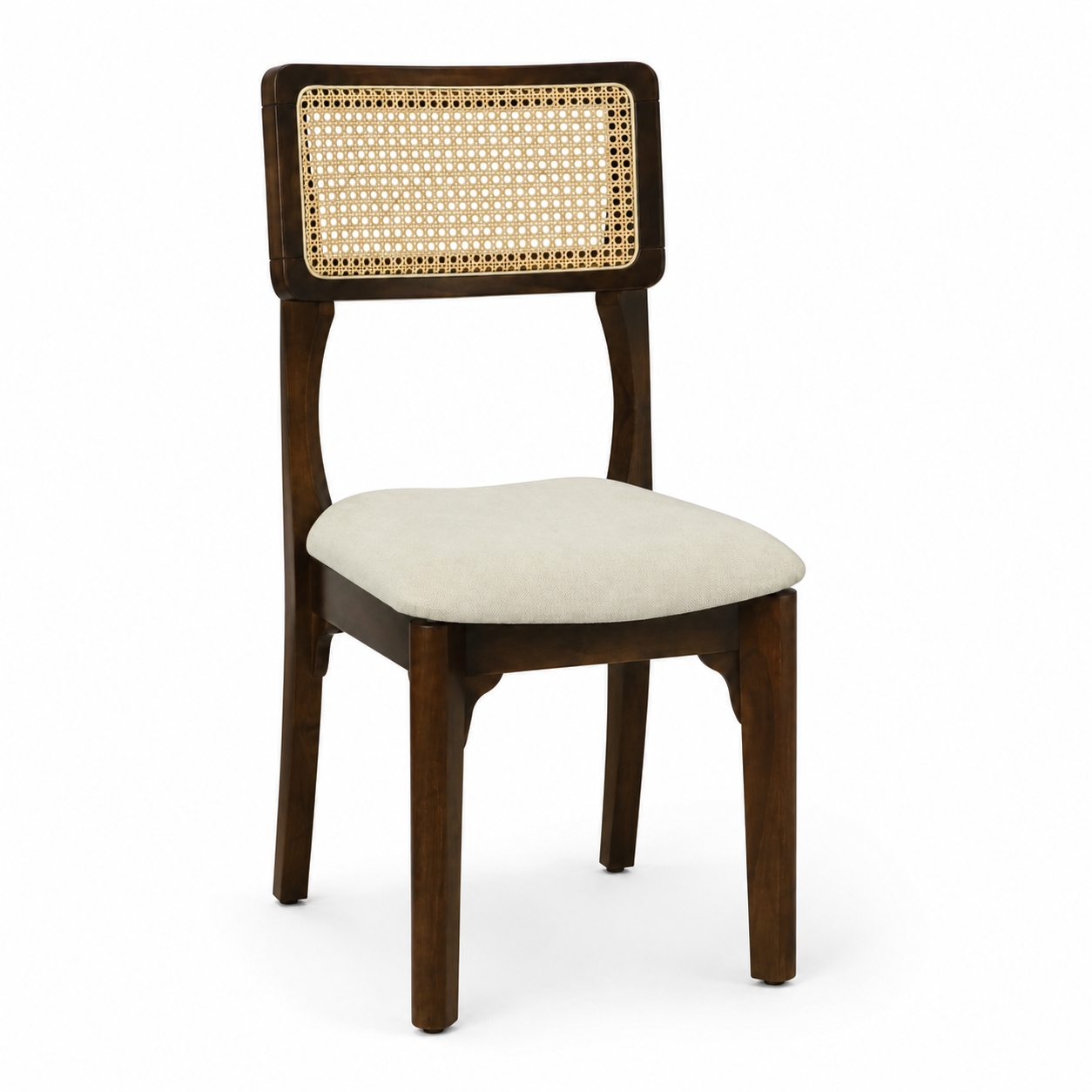 Solid Wood Cane Back Dining Chair