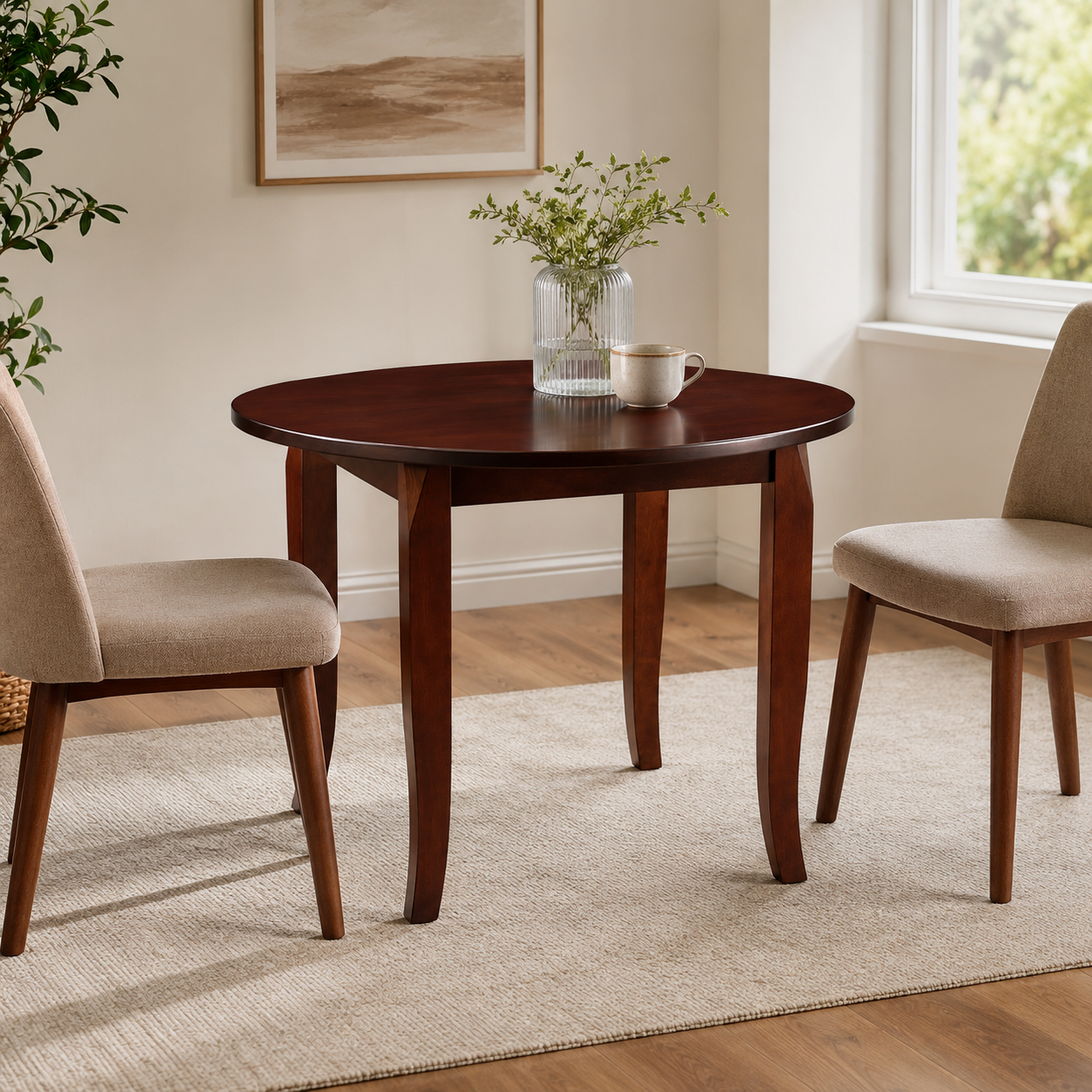 Solid Wood Round Dining Table
