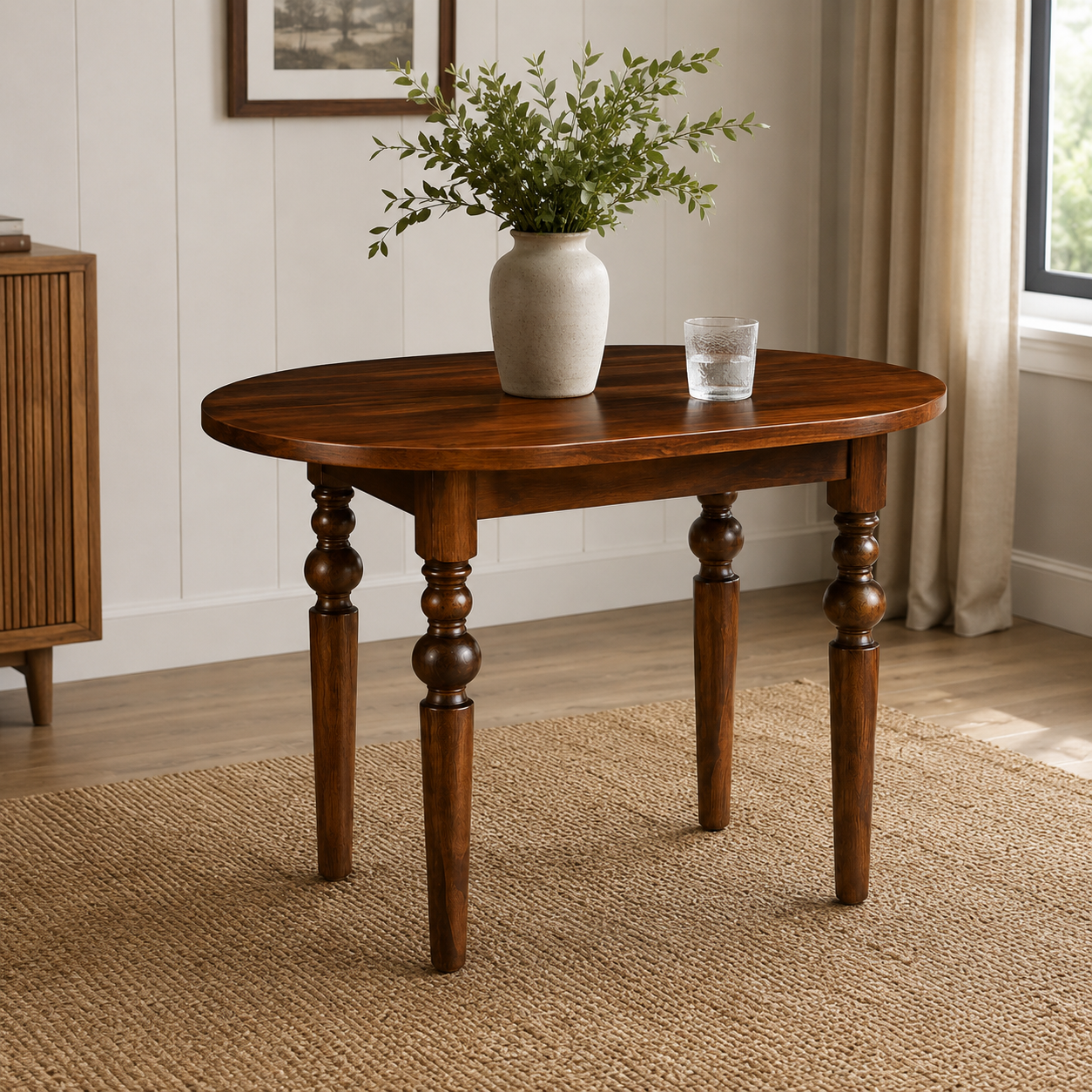 Solid Wood Oval Dining Table