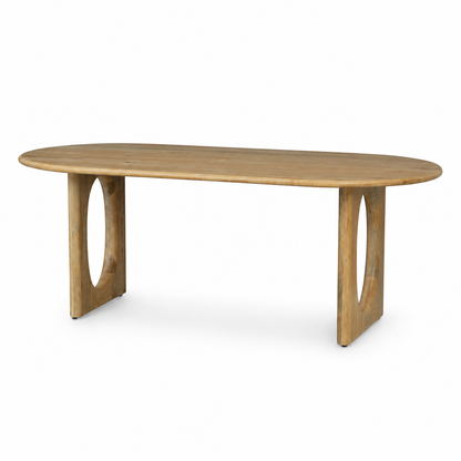 Solid Wood Oval Dining Table