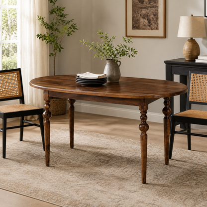 Solid Wood Oval Dining Table