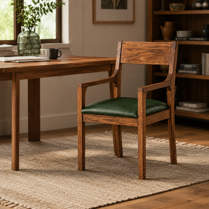 Solid Wood Dining Arm Chair