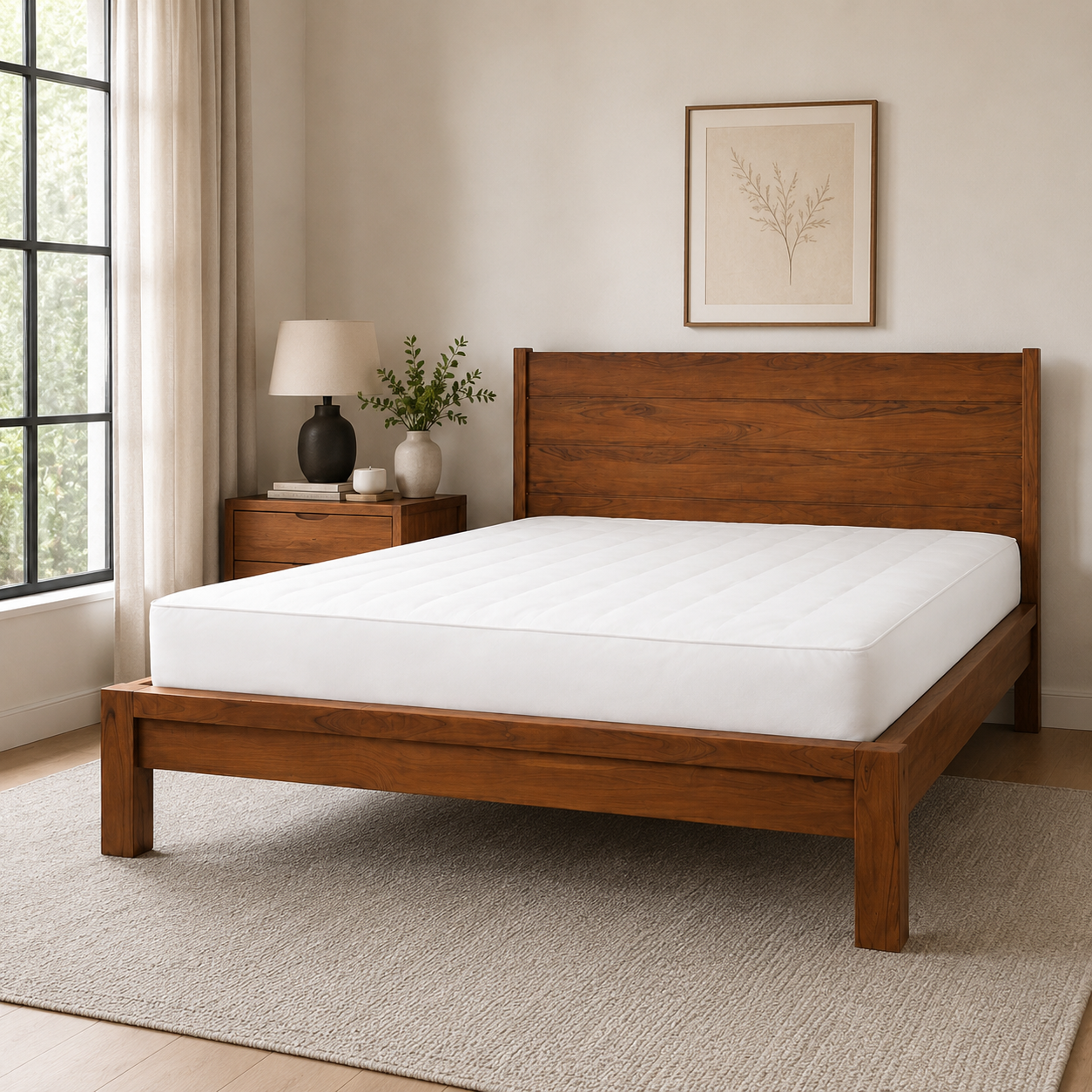 Solid Wood Platform Bed Frame