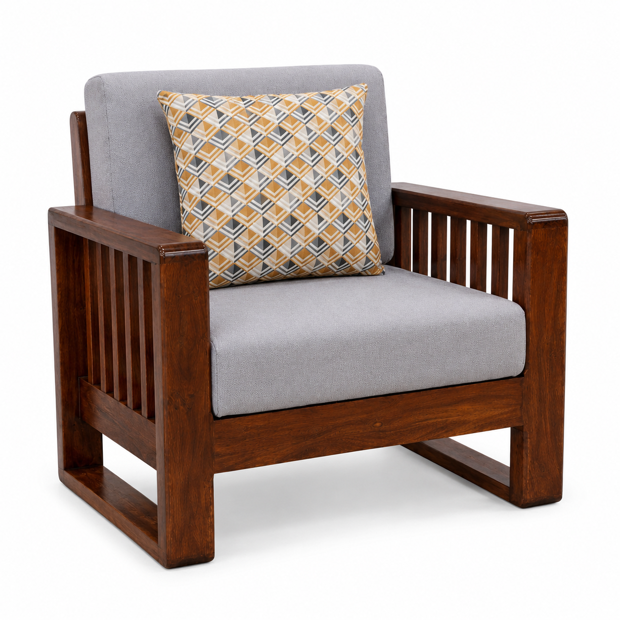 Solid Wood Accent Armchair