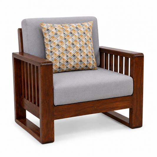 Solid Wood Accent Armchair