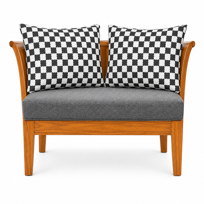 Solid Wood Corner Accent Chair