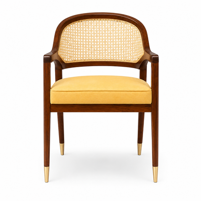 Solid Wood Cane Dining Chair