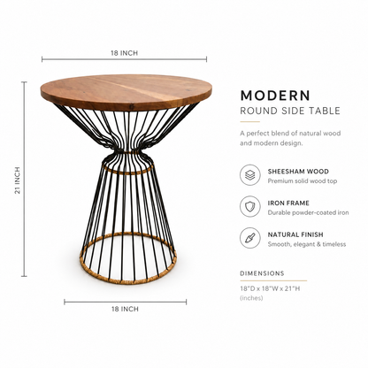 Contemporary Accent Table for Living Room & Bedroom