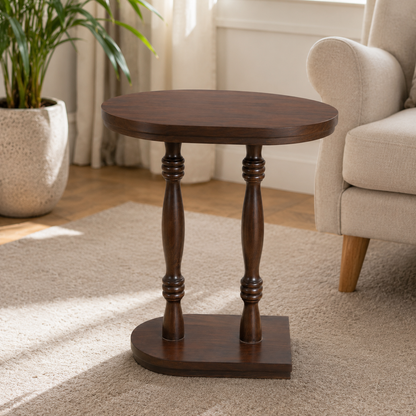 Cove Solid Sheesham Wood Side Table