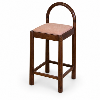 Walnut Finish Counter Height Stool