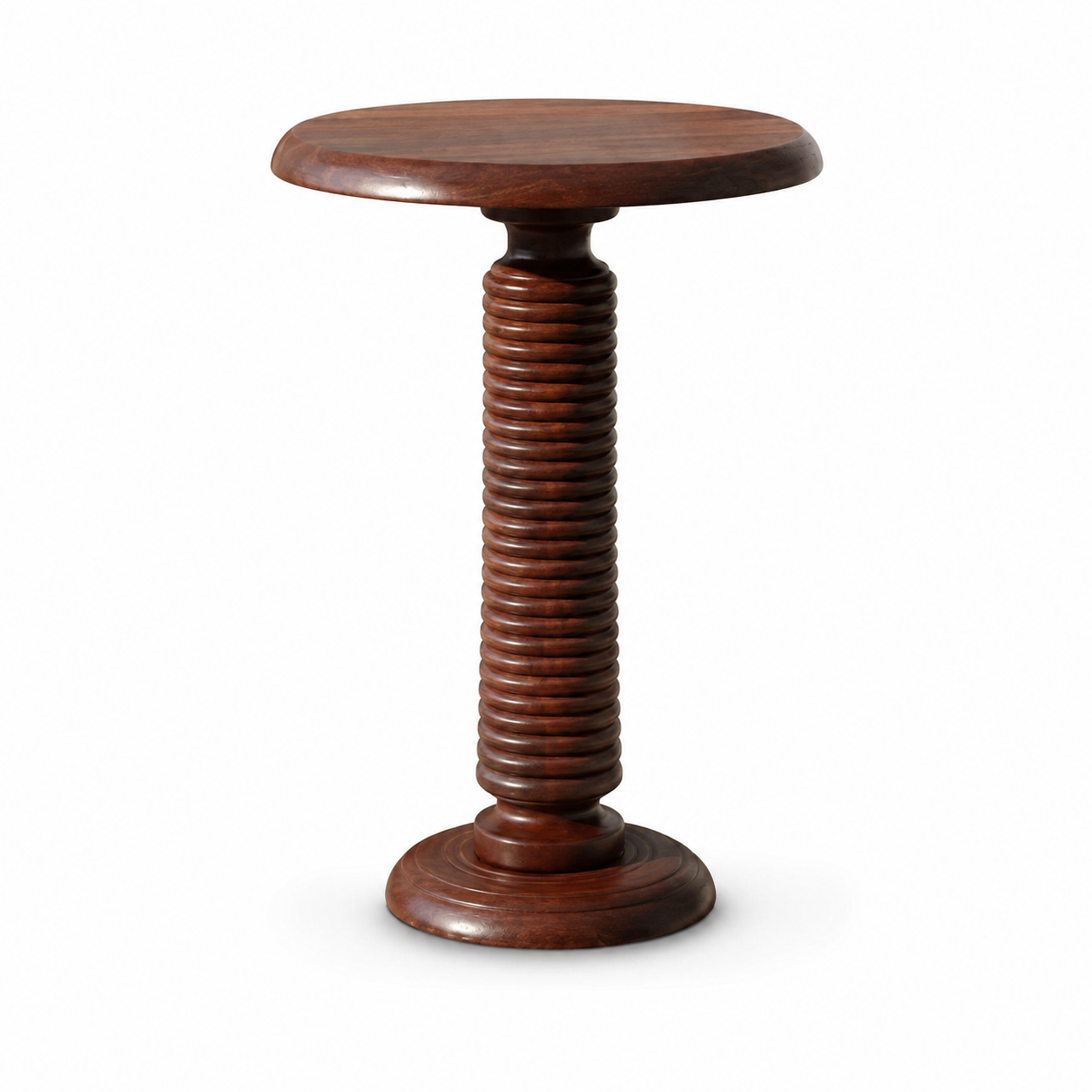 Solid Sheesham Wood Round Side Table