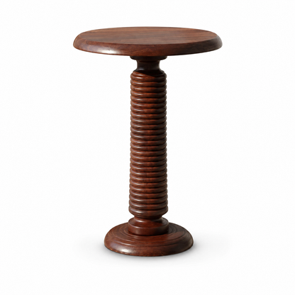 Solid Sheesham Wood Round Side Table