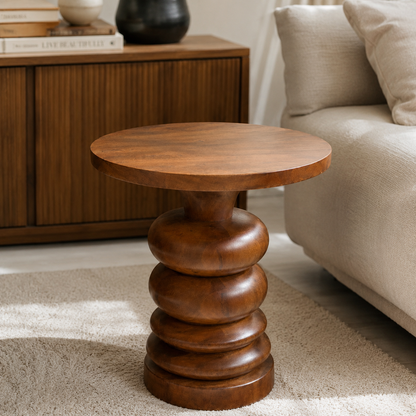 Antique Sheesham Wood Side Table